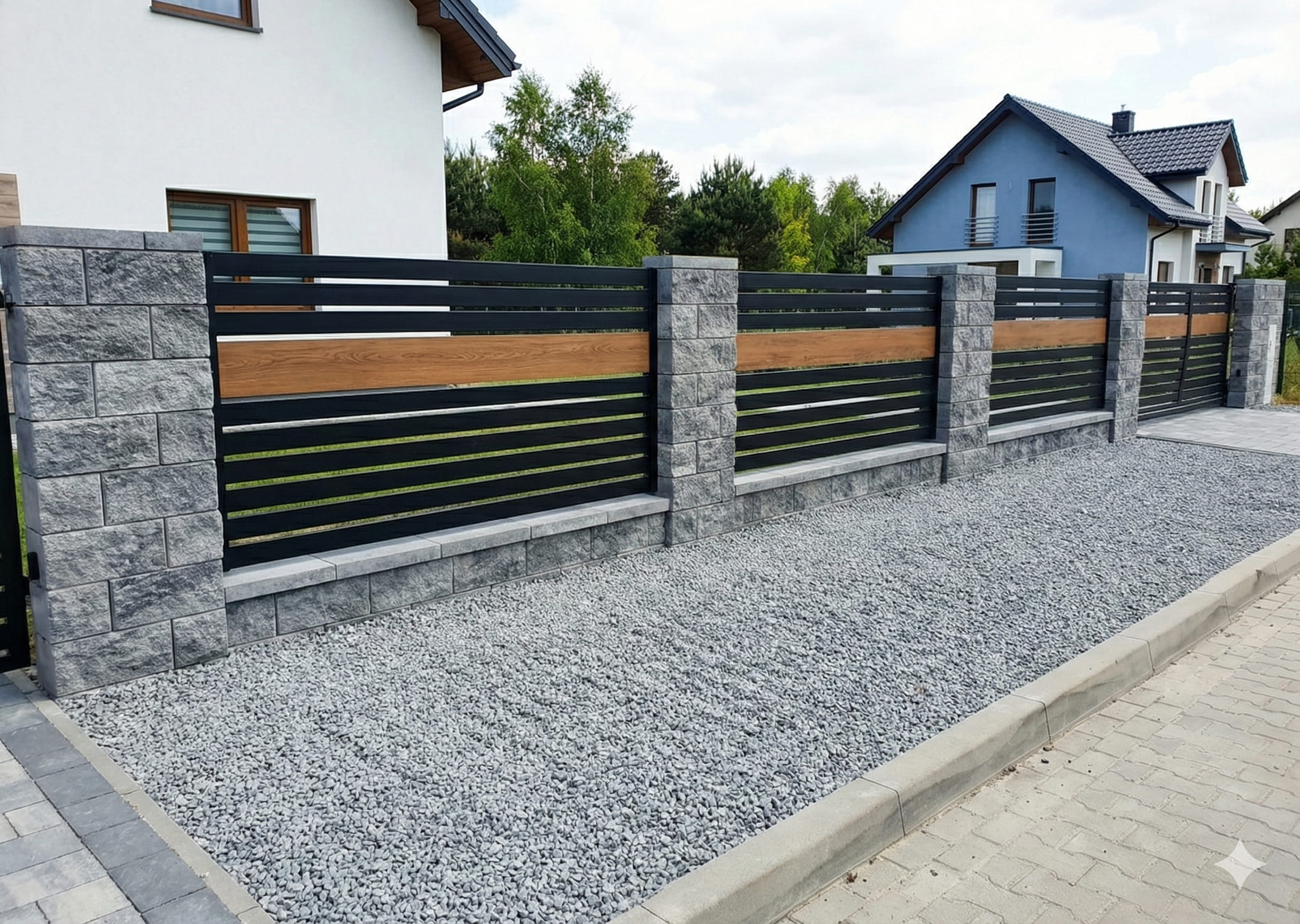 Ogrodzenie Palisadowe - Perspektywa od ulicy