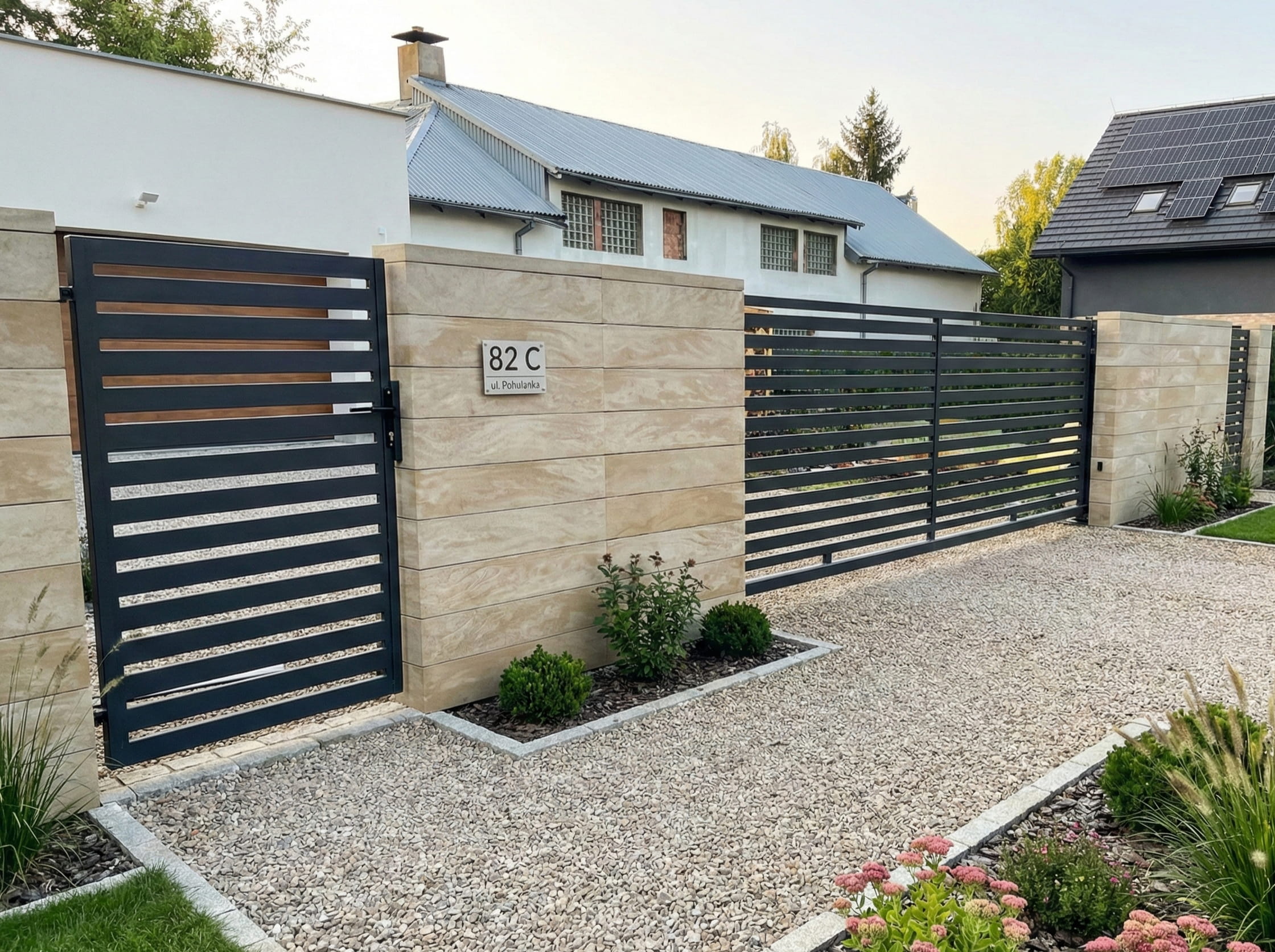 Future Home - Realizacja ogrodzenia palisadowego z prefabrykatami